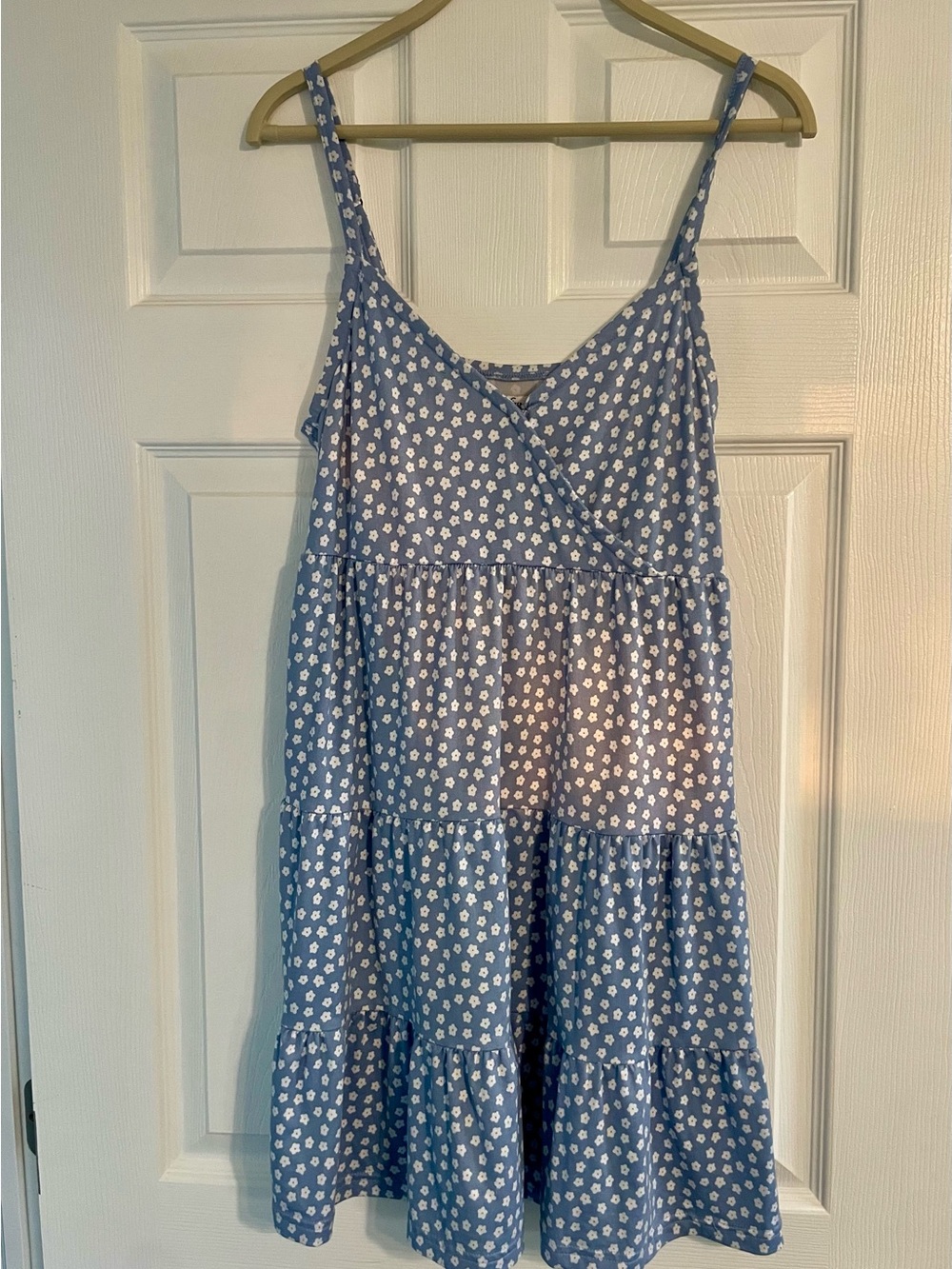 Blue Floral Tiered Sundress